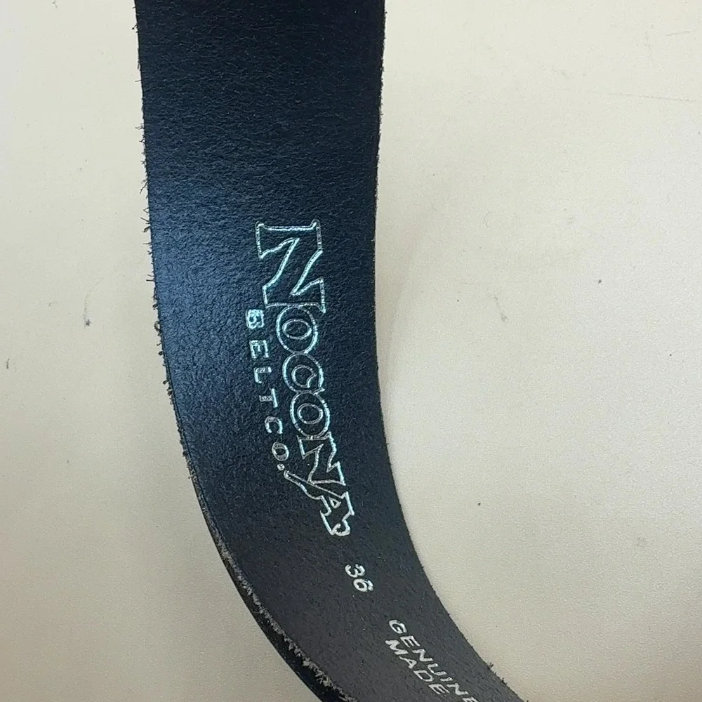 Nocona Genuine Leather Western Belt Black Rodeo Bronc Rider Size 36